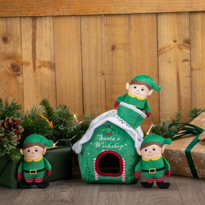 Santas Workshop With Elves Fun Dog Toy