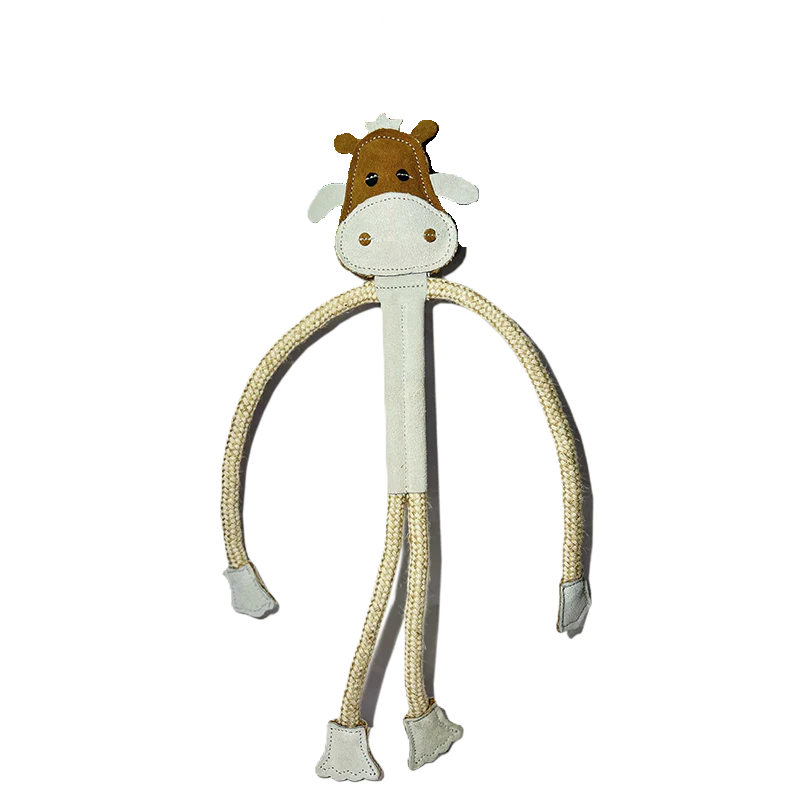 Cuthbert the Cow Eco Leather Dog Toy