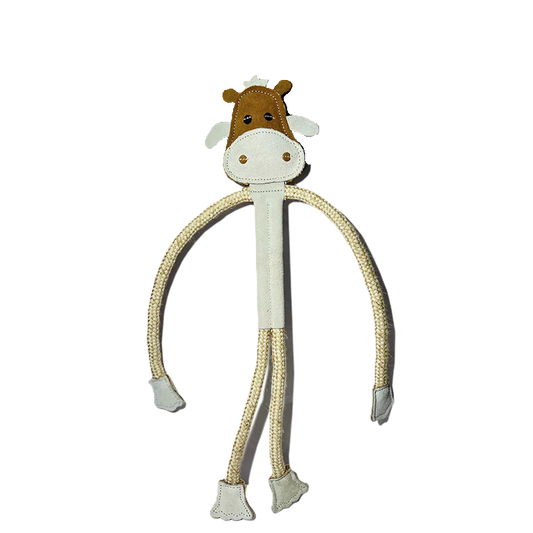 Cuthbert the Cow Eco Leather Dog Toy